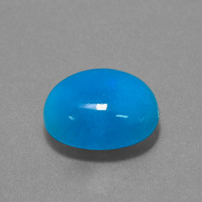 9.08 ct Blue Hemimorphite Stone, Natural Hemimorphite in Oval Cabochon Shape for Sale