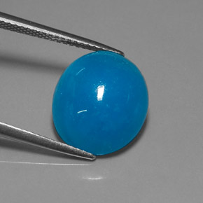 10.30 ct Blue Hemimorphite Gemstone, Hemimorphite Gem in Oval Cabochon Shape for Sale.