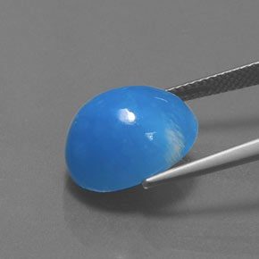 Hemimorphite Gemstone in 14.6 x 12.3 mm Size for Sale, Hemimorphite Stone in White Blue Color