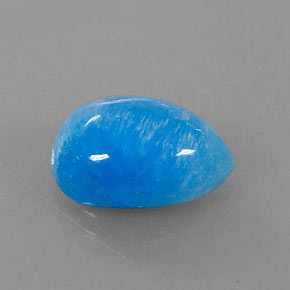 7.20 ct Blue Hemimorphite Stone, Natural Hemimorphite in Pear Cabochon Shape for Sale