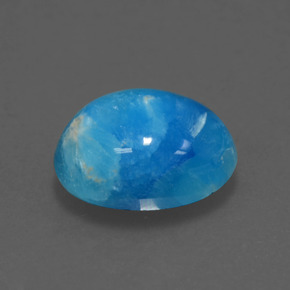 5.42 ct Blue Hemimorphite Stone, Natural Hemimorphite in Oval Cabochon Shape for Sale