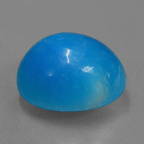 13.12 ct Blue Hemimorphite Stone, Natural Hemimorphite in Oval Cabochon Shape for Sale