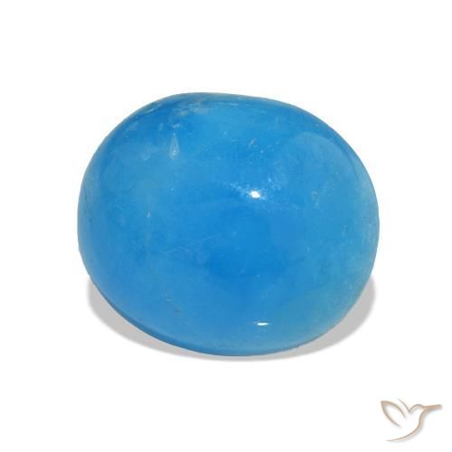 10.85 ct Blue Hemimorphite Stone, Natural Hemimorphite in Oval Cabochon Shape for Sale
