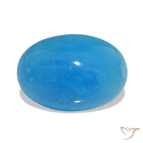 11.23 ct Blue Hemimorphite Gemstone, Hemimorphite Gem in Oval Cabochon Shape for Sale.