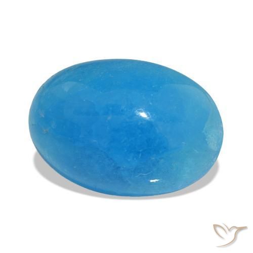 11.23 ct Blue Hemimorphite Stone, Natural Hemimorphite in Oval Cabochon Shape for Sale