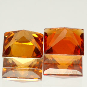 Hessonite Garnet Gemstone in 5 x 5 mm (calibrated) Size for Sale, Hessonite Garnet Stone in Orange Color