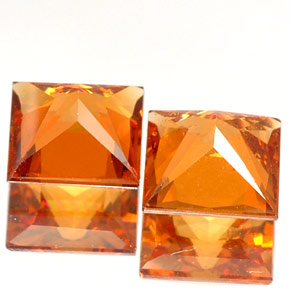 Hessonite Garnet Gemstone in 5 x 5 mm (calibrated) Size for Sale, Hessonite Garnet Stone in Orange Color