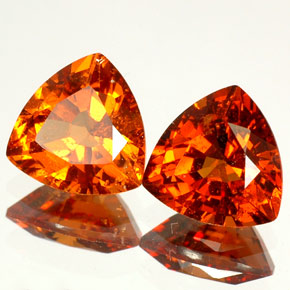 2.59 ct Orange Hessonite Garnet Stone, Natural Hessonite Garnet in Trillion Facet Shape for Sale
