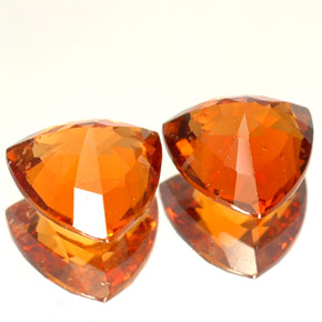 Hessonite Garnet Gemstone in 7 x 7 mm (calibrated) Size for Sale, Hessonite Garnet Stone in Orange Color