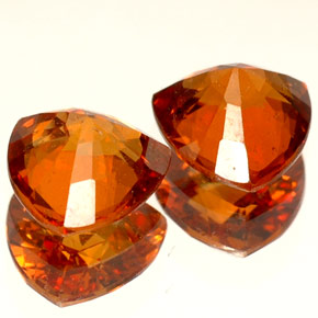 Hessonite Garnet Gemstone in 6 x 6 mm (calibrated) Size for Sale, Hessonite Garnet Stone in Orange Color