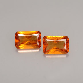 1.18 ct Orange Hessonite Garnet Gemstone, Hessonite Garnet Gem in Octagon Facet Shape for Sale.
