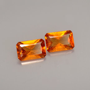 1.18 ct Orange Hessonite Garnet Stone, Natural Hessonite Garnet in Octagon Facet Shape for Sale