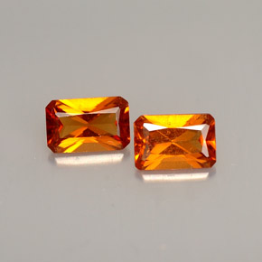 1.18 ct Orange Hessonite Garnet Gemstone, Hessonite Garnet Gem in Octagon Facet Shape for Sale.