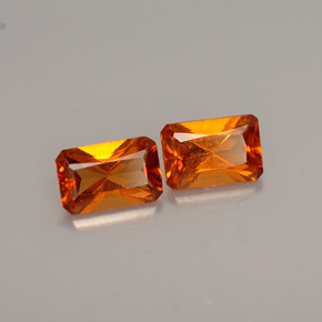 1.18 ct Orange Hessonite Garnet Stone, Natural Hessonite Garnet in Octagon Facet Shape for Sale