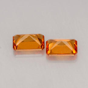 Hessonite Garnet Gemstone in 6 x 4 mm (calibrated) Size for Sale, Hessonite Garnet Stone in Mandarin Orange Color