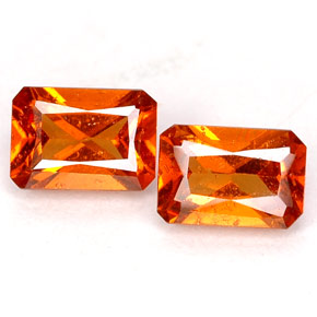 1.31 ct Orange Hessonite Garnet Gemstone, Hessonite Garnet Gem in Octagon / Scissor Cut Shape for Sale.