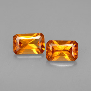 1.27 ct Orange Hessonite Garnet Gemstone, Hessonite Garnet Gem in Octagon / Scissor Cut Shape for Sale.