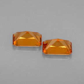 Hessonite Garnet Gemstone in 6 x 4 mm (calibrated) Size for Sale, Hessonite Garnet Stone in Orange Color