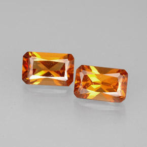 1.17 ct Orange Hessonite Garnet Gemstone, Hessonite Garnet Gem in Octagon / Scissor Cut Shape for Sale.