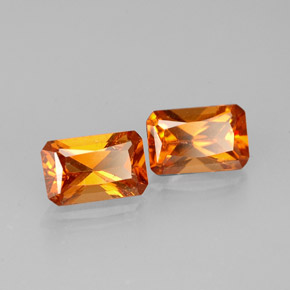 1.17 ct Orange Hessonite Garnet Stone, Natural Hessonite Garnet in Octagon / Scissor Cut Shape for Sale