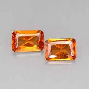 1.17 ct Orange Hessonite Garnet Gemstone, Hessonite Garnet Gem in Octagon / Scissor Cut Shape for Sale.