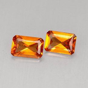 1.17 ct Orange Hessonite Garnet Stone, Natural Hessonite Garnet in Octagon / Scissor Cut Shape for Sale