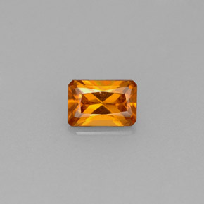 0.61 ct Orange Hessonite Garnet Gemstone, Hessonite Garnet Gem in Octagon Facet Shape for Sale.