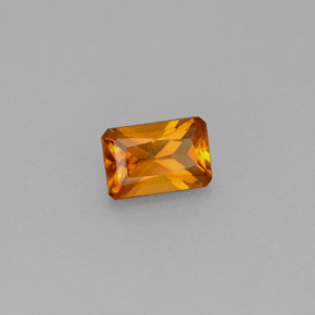 0.61 ct Orange Hessonite Garnet Stone, Natural Hessonite Garnet in Octagon Facet Shape for Sale