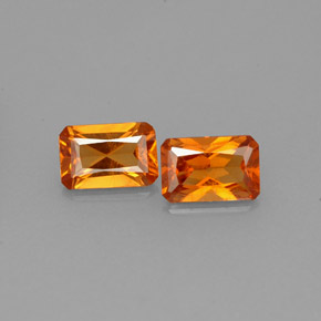 1.18 ct Orange Hessonite Garnet Gemstone, Hessonite Garnet Gem in Octagon Facet Shape for Sale.