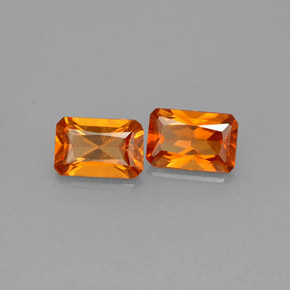 1.18 ct Orange Hessonite Garnet Stone, Natural Hessonite Garnet in Octagon Facet Shape for Sale