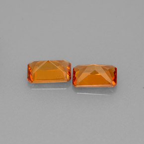 Hessonite Garnet Gemstone in 6 x 4 mm (calibrated) Size for Sale, Hessonite Garnet Stone in Mandarin Orange Color