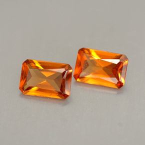 1.13 ct Orange Hessonite Garnet Gemstone, Hessonite Garnet Gem in Octagon / Scissor Cut Shape for Sale.