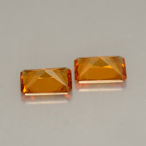 Hessonite Garnet Gemstone in 6 x 4 mm (calibrated) Size for Sale, Hessonite Garnet Stone in Mandarin Orange Color