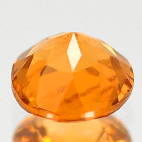 Hessonite Garnet Gemstone in 5.3 mm Size for Sale, Hessonite Garnet Stone in Mandarin Orange Color