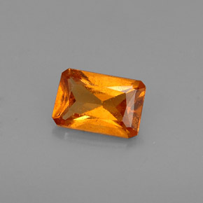 0.63 ct Orange Hessonite Garnet Gemstone, Hessonite Garnet Gem in Octagon / Scissor Cut Shape for Sale.