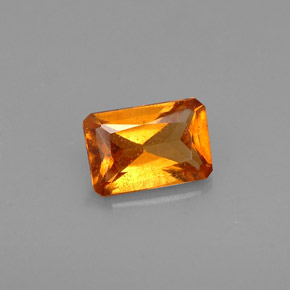 0.63 ct Orange Hessonite Garnet Stone, Natural Hessonite Garnet in Octagon / Scissor Cut Shape for Sale