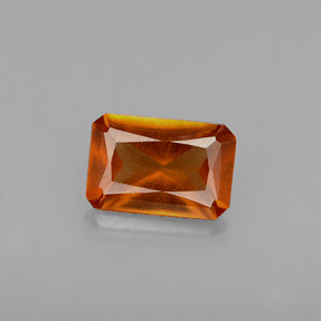 0.60 ct Orange Hessonite Garnet Gemstone, Hessonite Garnet Gem in Octagon / Scissor Cut Shape for Sale.