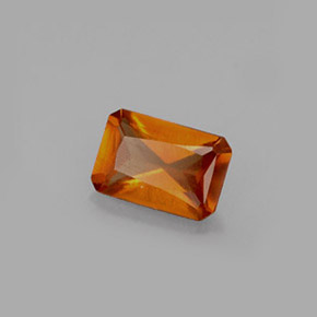 0.60 ct Orange Hessonite Garnet Stone, Natural Hessonite Garnet in Octagon / Scissor Cut Shape for Sale