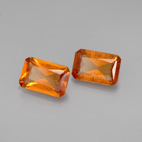 1.07 ct Orange Hessonite Garnet Stone, Natural Hessonite Garnet in Octagon / Scissor Cut Shape for Sale