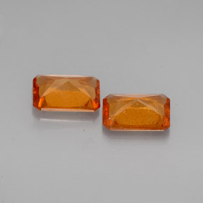 Hessonite Garnet Gemstone in 6 x 4 mm (calibrated) Size for Sale, Hessonite Garnet Stone in Orange Color