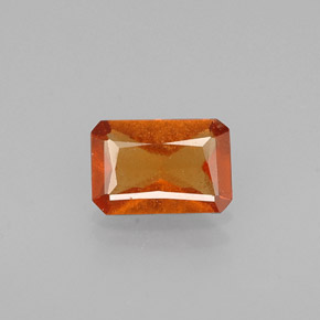 0.56 ct Orange Hessonite Garnet Gemstone, Hessonite Garnet Gem in Octagon / Scissor Cut Shape for Sale.