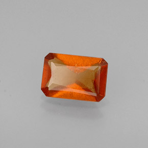 0.56 ct Orange Hessonite Garnet Stone, Natural Hessonite Garnet in Octagon / Scissor Cut Shape for Sale