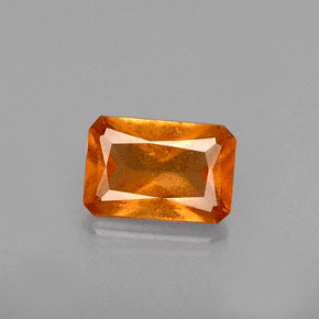 0.65 ct Orange Hessonite Garnet Gemstone, Hessonite Garnet Gem in Octagon / Scissor Cut Shape for Sale.