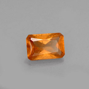 0.65 ct Orange Hessonite Garnet Stone, Natural Hessonite Garnet in Octagon / Scissor Cut Shape for Sale