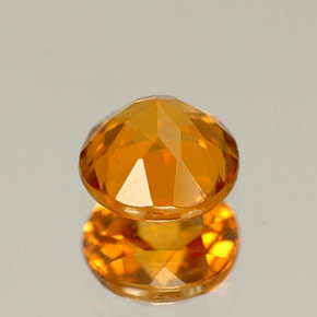 Hessonite Garnet Gemstone in 5.4 mm Size for Sale, Hessonite Garnet Stone in Mandarin Orange Color