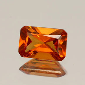 0.54 ct Orange Hessonite Garnet Gemstone, Hessonite Garnet Gem in Octagon / Scissor Cut Shape for Sale.
