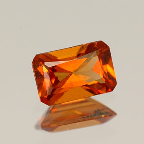 0.54 ct Orange Hessonite Garnet Stone, Natural Hessonite Garnet in Octagon / Scissor Cut Shape for Sale