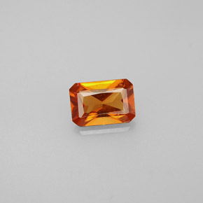 0.63 ct Orange Hessonite Garnet Gemstone, Hessonite Garnet Gem in Octagon / Scissor Cut Shape for Sale.
