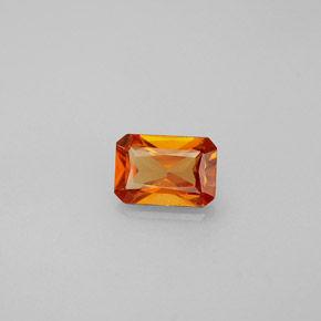 0.63 ct Orange Hessonite Garnet Stone, Natural Hessonite Garnet in Octagon / Scissor Cut Shape for Sale