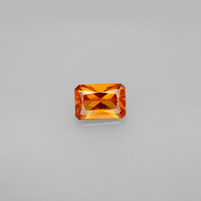 0.66 ct Orange Hessonite Garnet Gemstone, Hessonite Garnet Gem in Octagon / Scissor Cut Shape for Sale.